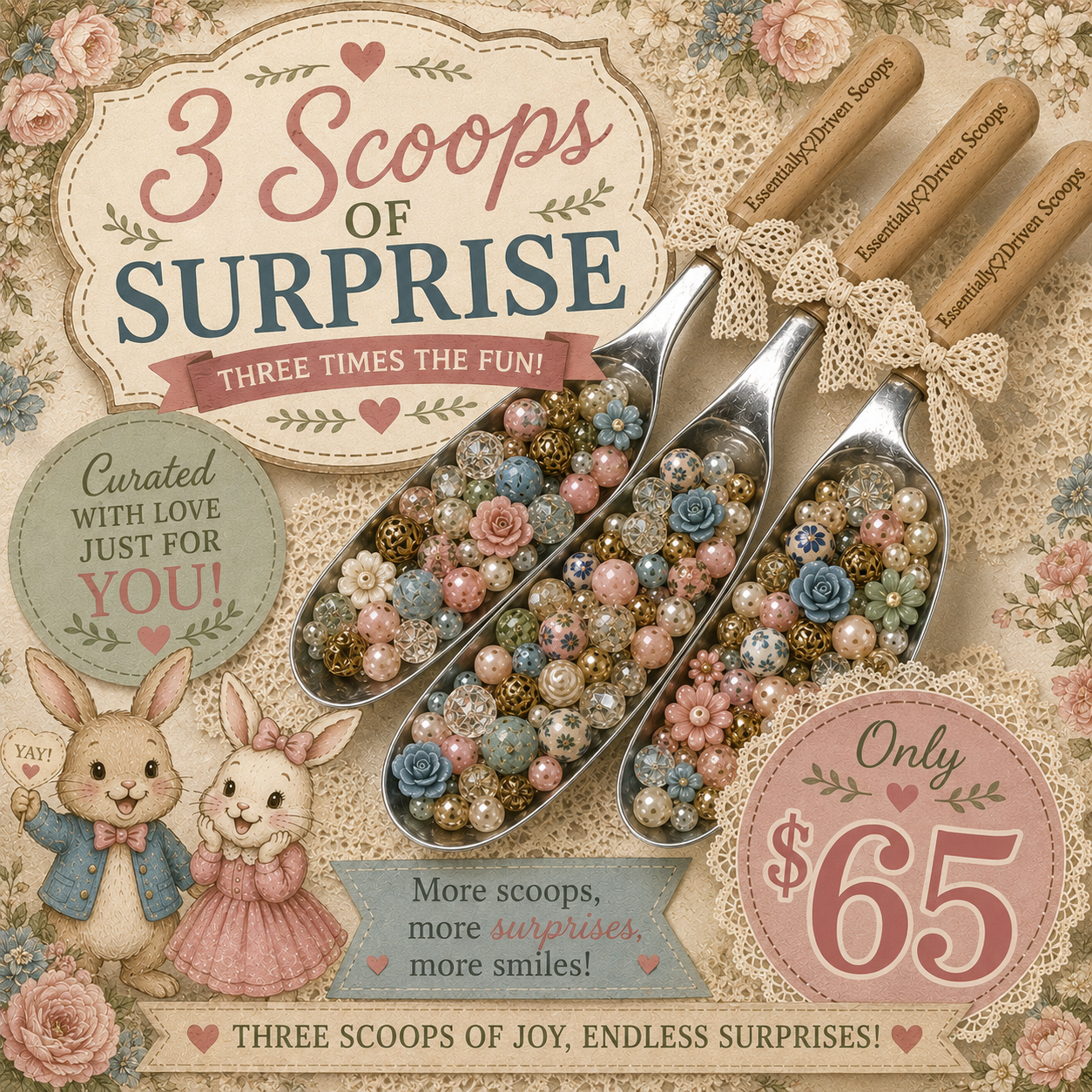 3 Bun scoops