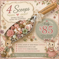 4 vintage scoops