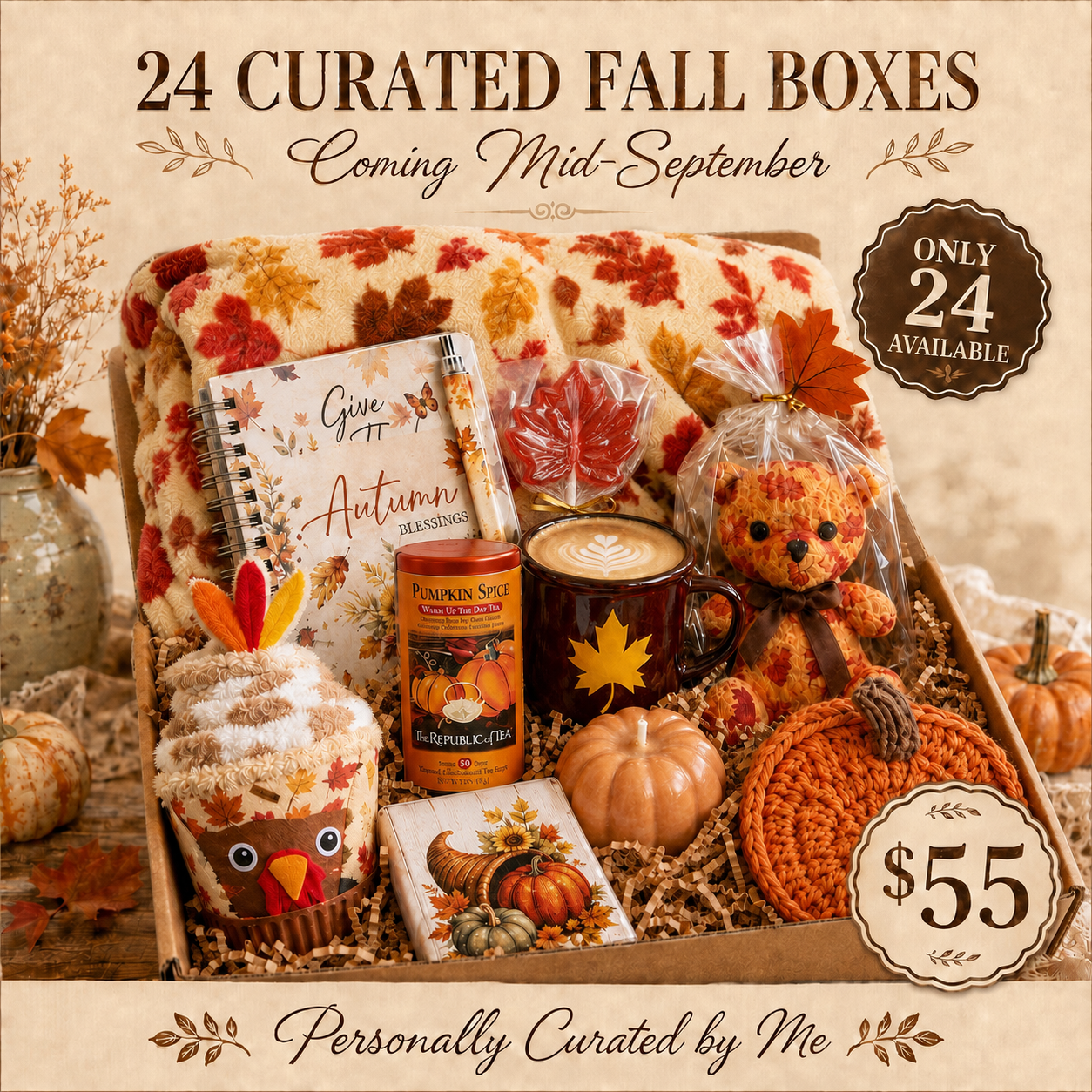 Curated fall box- No video will be made for these as they are already curated and packaged. 1 per customer.